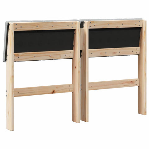 vidaXL Upholstered Headboard Light Grey 120 cm Solid Pine Wood