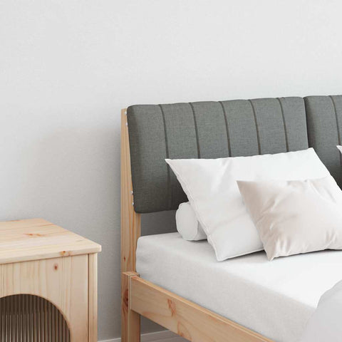 vidaXL Upholstered Headboard Dark Grey 120 cm Solid Pine Wood