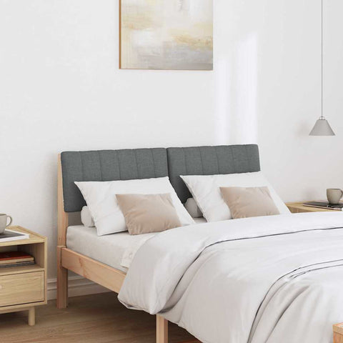 vidaXL Upholstered Headboard Dark Grey 120 cm Solid Pine Wood