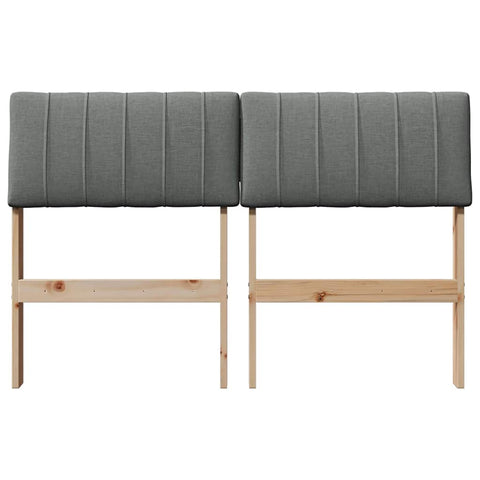 vidaXL Upholstered Headboard Dark Grey 120 cm Solid Pine Wood
