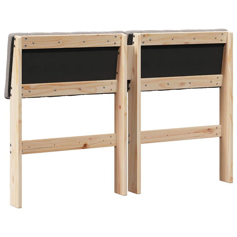 vidaXL Upholstered Headboard Taupe 120 cm Solid Pine Wood