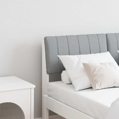 vidaXL Upholstered Headboard Light Grey 120 cm Solid Pine Wood