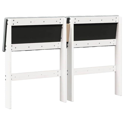 vidaXL Upholstered Headboard Light Grey 120 cm Solid Pine Wood