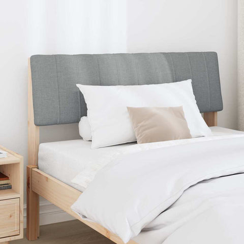 vidaXL Upholstered Headboard Light Grey 100 cm Solid Pine Wood