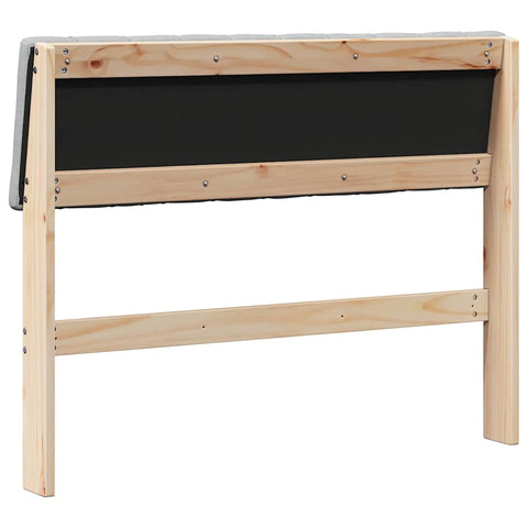 vidaXL Upholstered Headboard Light Grey 100 cm Solid Pine Wood