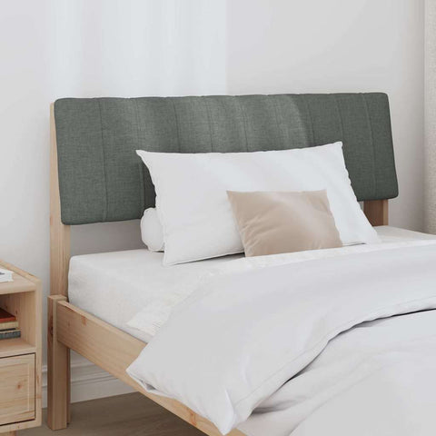vidaXL Upholstered Headboard Dark Grey 100 cm Solid Pine Wood