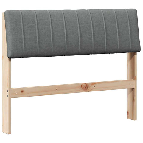 vidaXL Upholstered Headboard Dark Grey 100 cm Solid Pine Wood