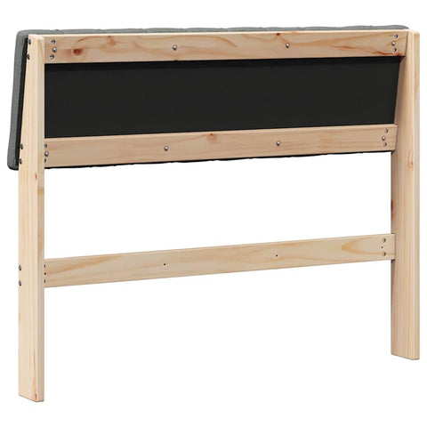 vidaXL Upholstered Headboard Dark Grey 100 cm Solid Pine Wood