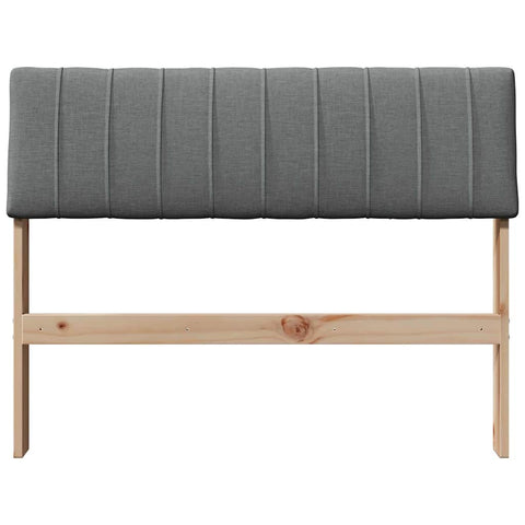 vidaXL Upholstered Headboard Dark Grey 100 cm Solid Pine Wood