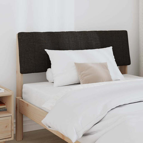vidaXL Upholstered Headboard Black 100 cm Solid Pine Wood