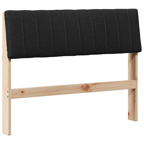 vidaXL Upholstered Headboard Black 100 cm Solid Pine Wood