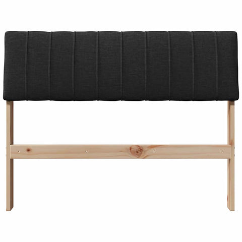 vidaXL Upholstered Headboard Black 100 cm Solid Pine Wood