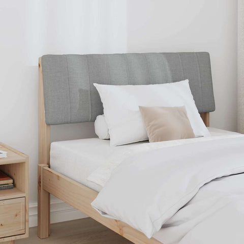vidaXL Upholstered Headboard Light Grey 90 cm Solid Pine Wood