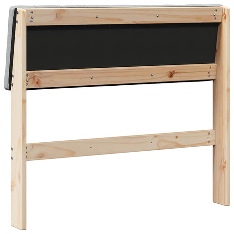 vidaXL Upholstered Headboard Light Grey 90 cm Solid Pine Wood