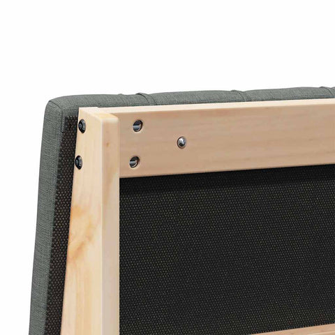 vidaXL Upholstered Headboard Dark Grey 90 cm Solid Pine Wood