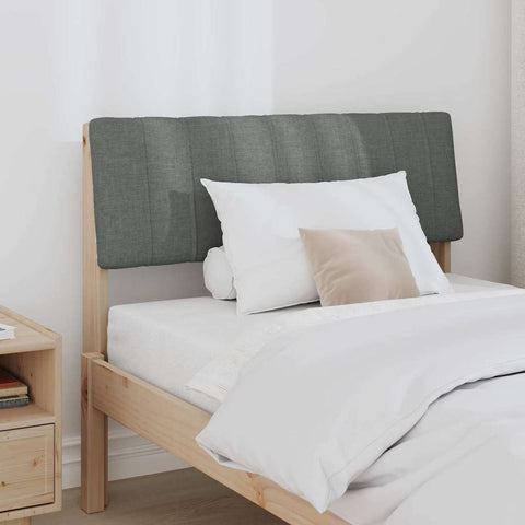 vidaXL Upholstered Headboard Dark Grey 90 cm Solid Pine Wood