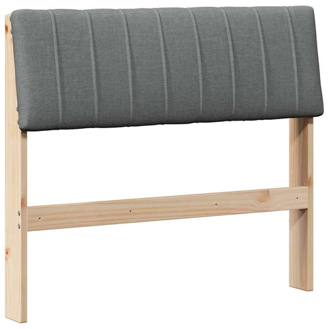 vidaXL Upholstered Headboard Dark Grey 90 cm Solid Pine Wood