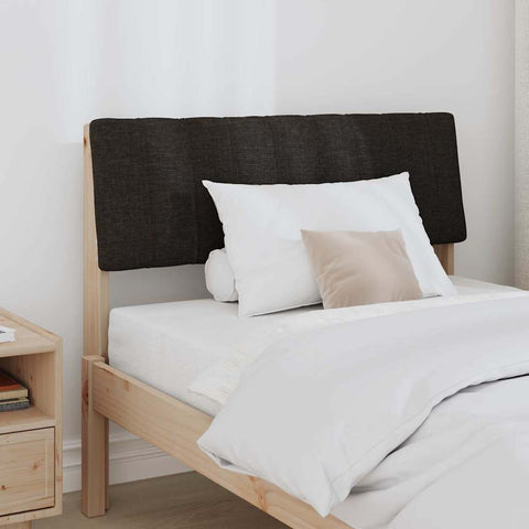 vidaXL Upholstered Headboard Black 90 cm Solid Pine Wood