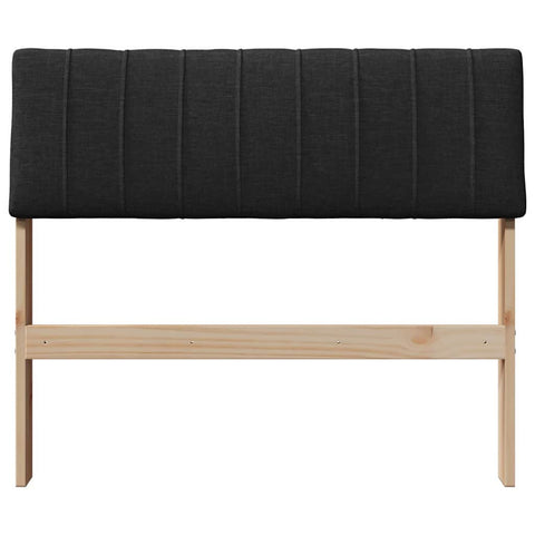 vidaXL Upholstered Headboard Black 90 cm Solid Pine Wood