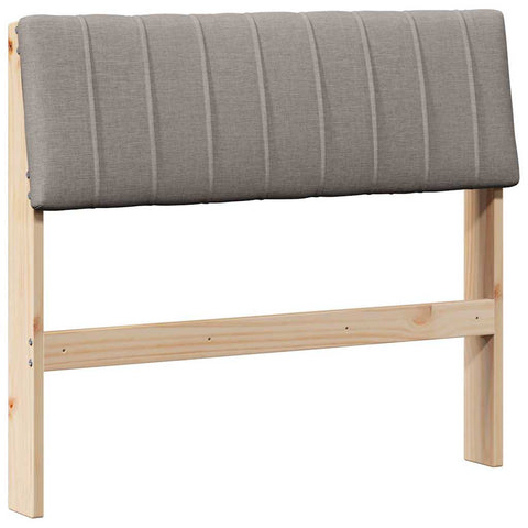 vidaXL Upholstered Headboard Taupe 90 cm Solid Pine Wood