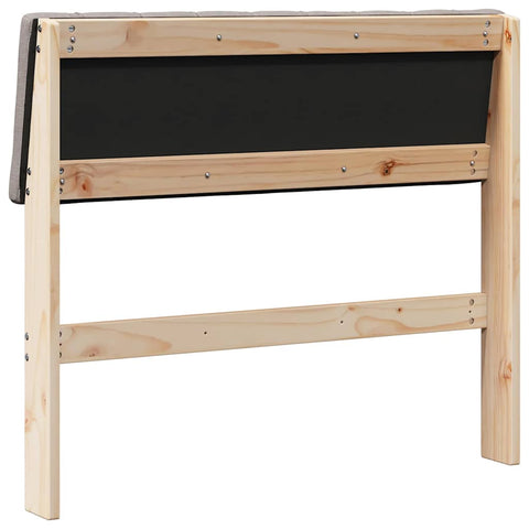 vidaXL Upholstered Headboard Taupe 90 cm Solid Pine Wood