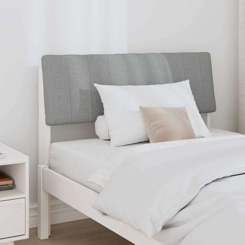 vidaXL Upholstered Headboard Light Grey 90 cm Solid Pine Wood