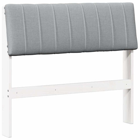vidaXL Upholstered Headboard Light Grey 90 cm Solid Pine Wood