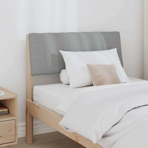 vidaXL Upholstered Headboard Light Grey 80 cm Solid Pine Wood