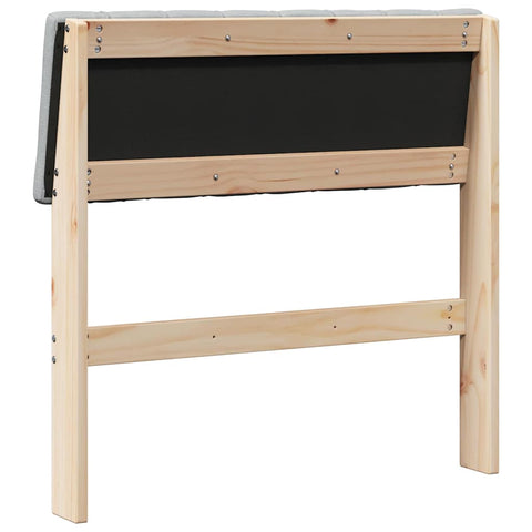 vidaXL Upholstered Headboard Light Grey 80 cm Solid Pine Wood