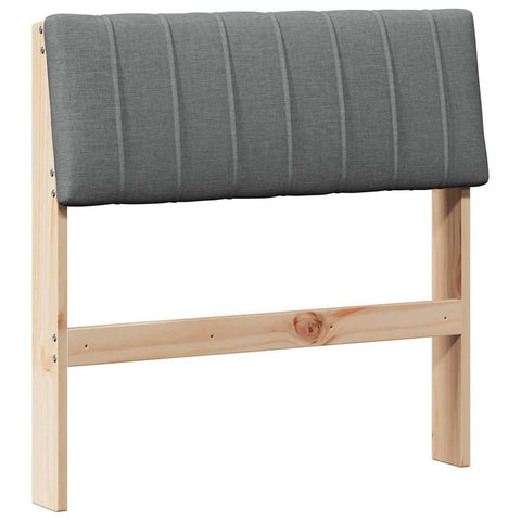 vidaXL Upholstered Headboard Dark Grey 80 cm Solid Pine Wood