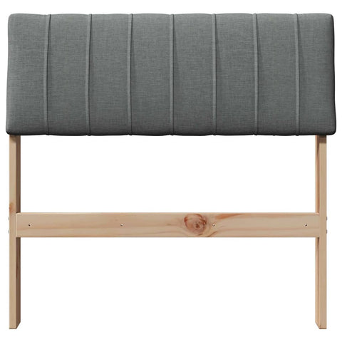 vidaXL Upholstered Headboard Dark Grey 80 cm Solid Pine Wood