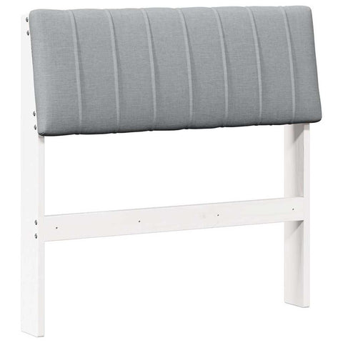 vidaXL Upholstered Headboard Light Grey 80 cm Solid Pine Wood