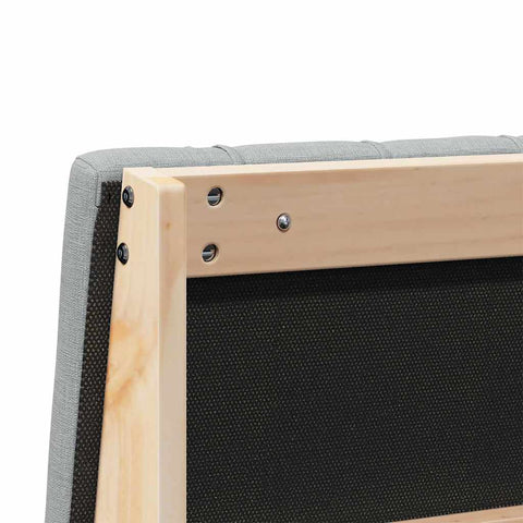 vidaXL Upholstered Headboard Light Grey 75 cm Solid Pine Wood