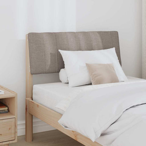 vidaXL Upholstered Headboard Taupe 75 cm Solid Pine Wood