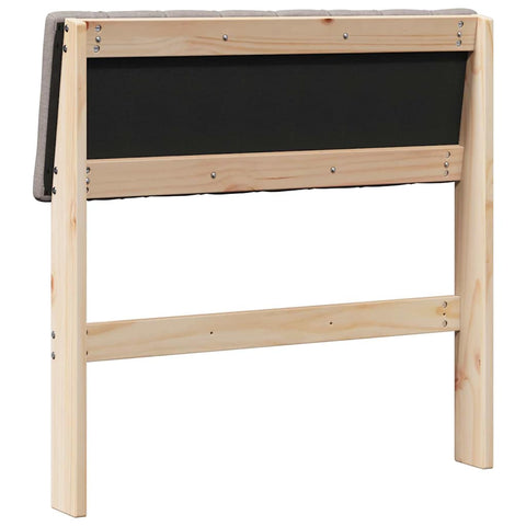 vidaXL Upholstered Headboard Taupe 75 cm Solid Pine Wood