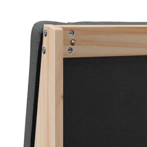 vidaXL Upholstered Headboard Dark Grey 200 cm Solid Pine Wood