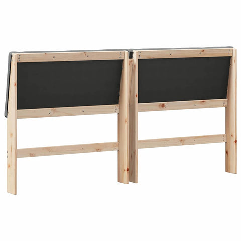 vidaXL Upholstered Headboard Dark Grey 200 cm Solid Pine Wood