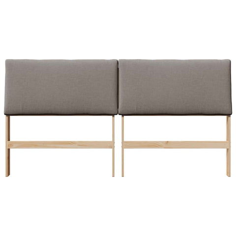 vidaXL Upholstered Headboard Taupe 200 cm Solid Pine Wood