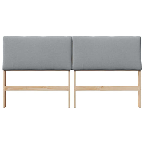 vidaXL Upholstered Headboard Light Grey 180 cm Solid Pine Wood