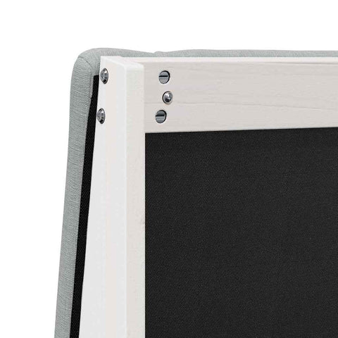 vidaXL Upholstered Headboard Light Grey 160 cm Solid Pine Wood