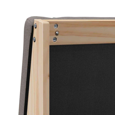 vidaXL Upholstered Headboard Taupe 150 cm Solid Pine Wood