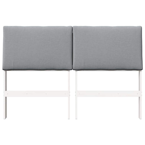 vidaXL Upholstered Headboard Light Grey 150 cm Solid Pine Wood