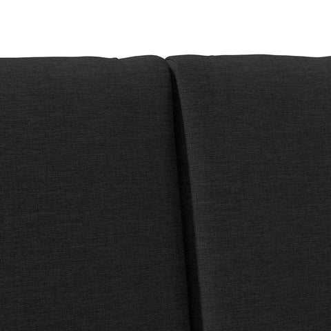 vidaXL Upholstered Headboard Black 135 cm Solid Pine Wood