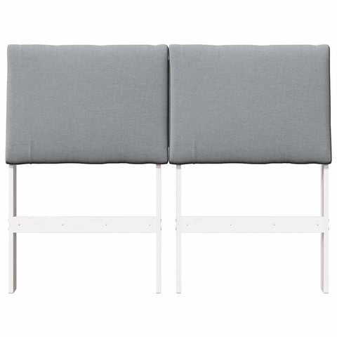 vidaXL Upholstered Headboard Light Grey 135 cm Solid Pine Wood