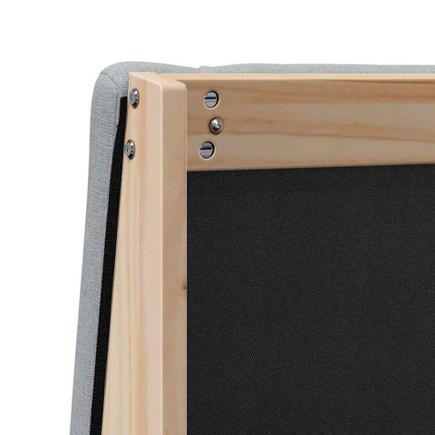 vidaXL Upholstered Headboard Light Grey 120 cm Solid Pine Wood