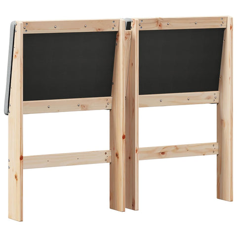 vidaXL Upholstered Headboard Light Grey 120 cm Solid Pine Wood