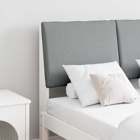 vidaXL Upholstered Headboard Light Grey 120 cm Solid Pine Wood