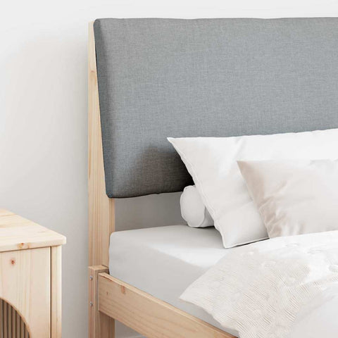 vidaXL Upholstered Headboard Light Grey 100 cm Solid Pine Wood