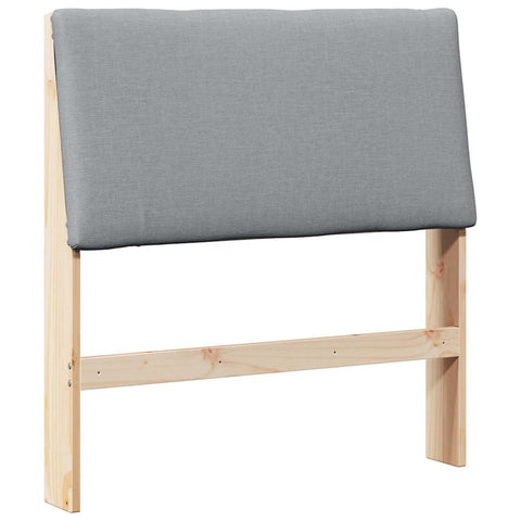 vidaXL Upholstered Headboard Light Grey 100 cm Solid Pine Wood