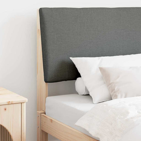 vidaXL Upholstered Headboard Dark Grey 100 cm Solid Pine Wood